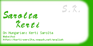 sarolta kerti business card